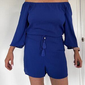 White House Black Market Romper, off-shoulder